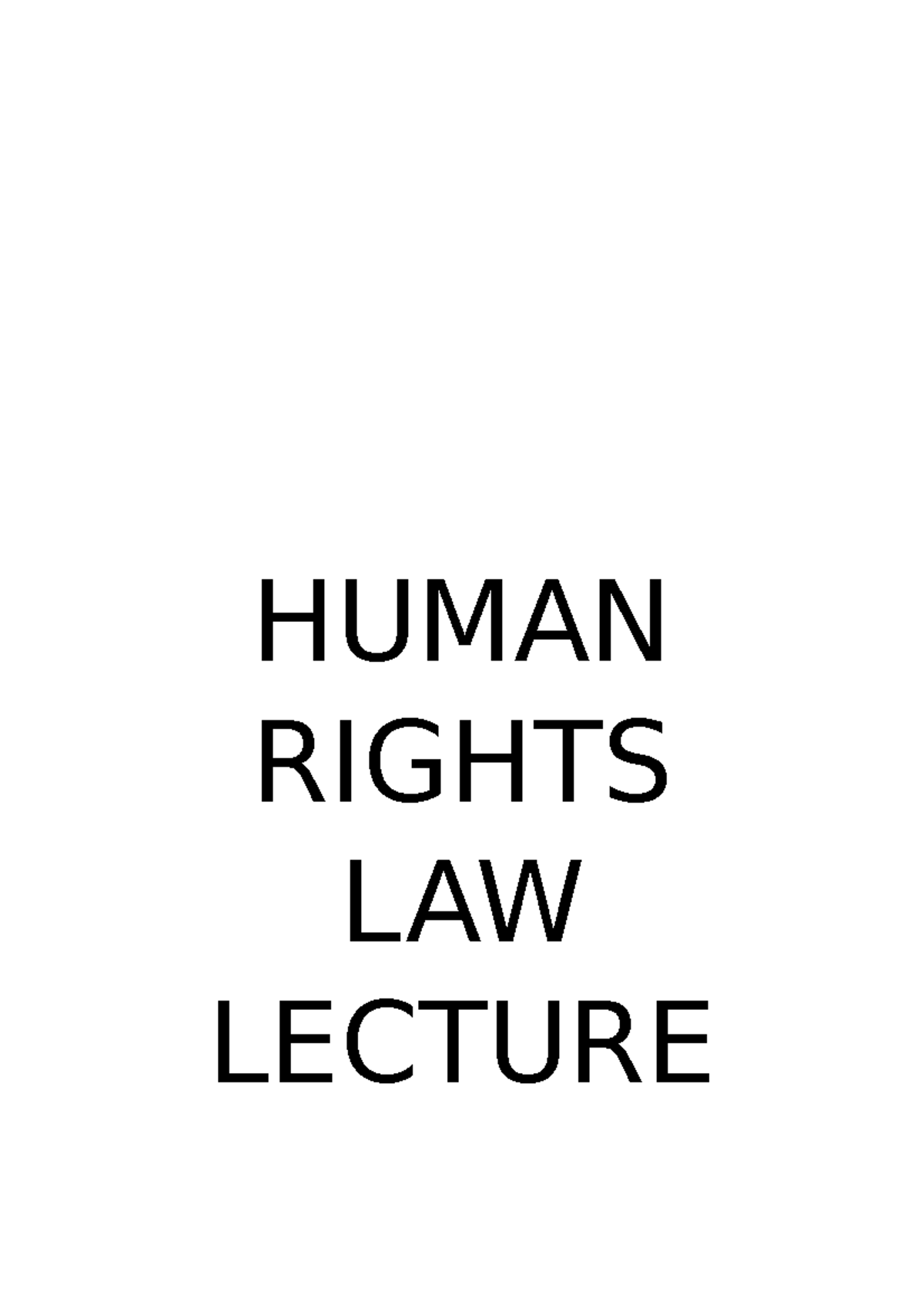 Historical Background Of Human Rights Law