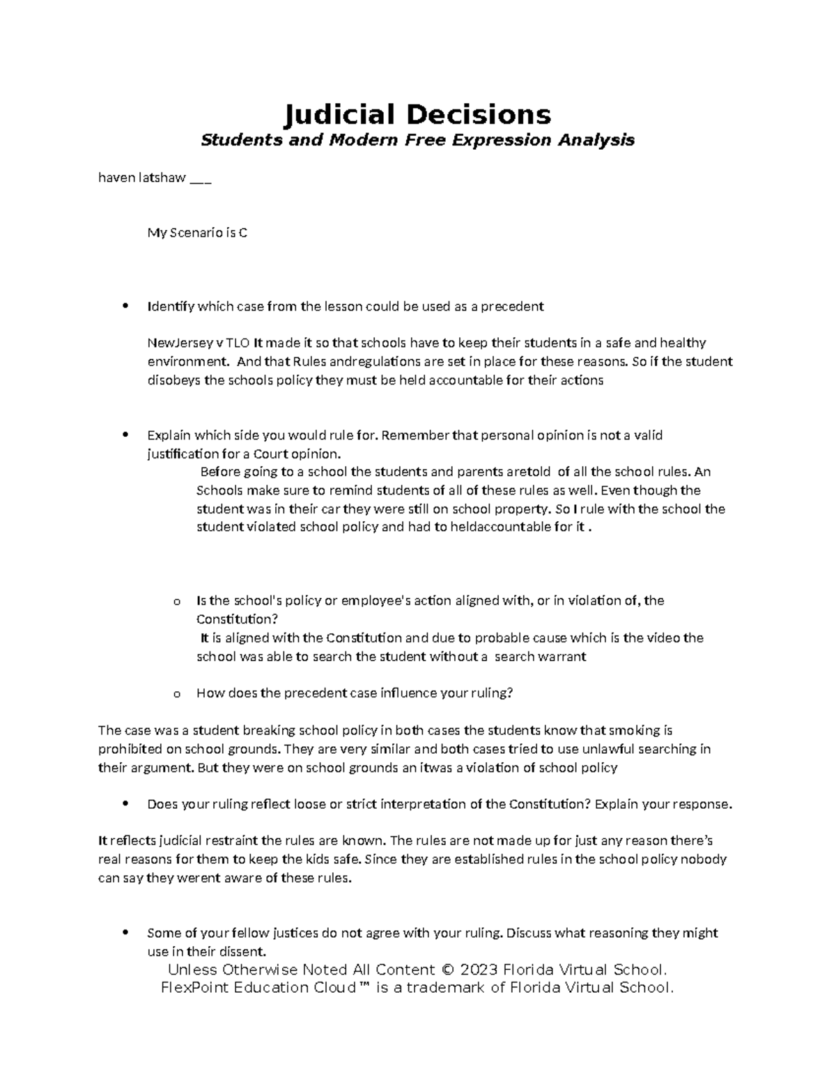 Judicial decisions template.haven - Judicial Decisions Students and ...