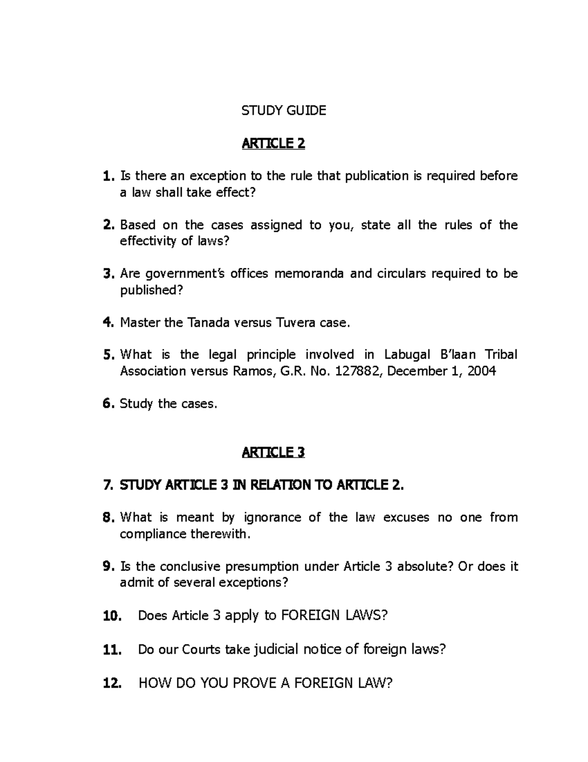 Study Guide for the first week's coverage ( August 4, 2020) - STUDY ...