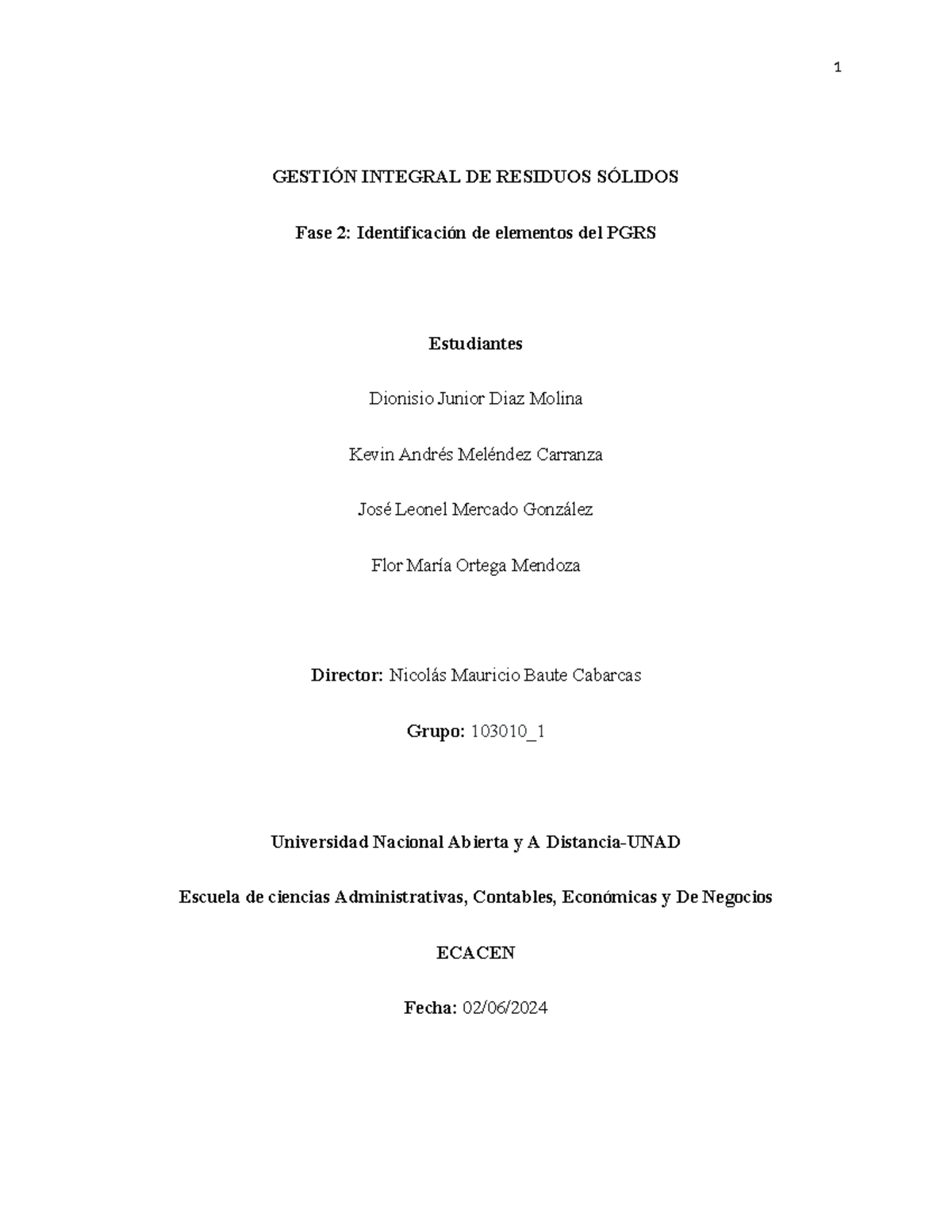 Fase 2 grupo 103010 1 - Apuntes - GESTIÓN INTEGRAL DE RESIDUOS SÓLIDOS ...