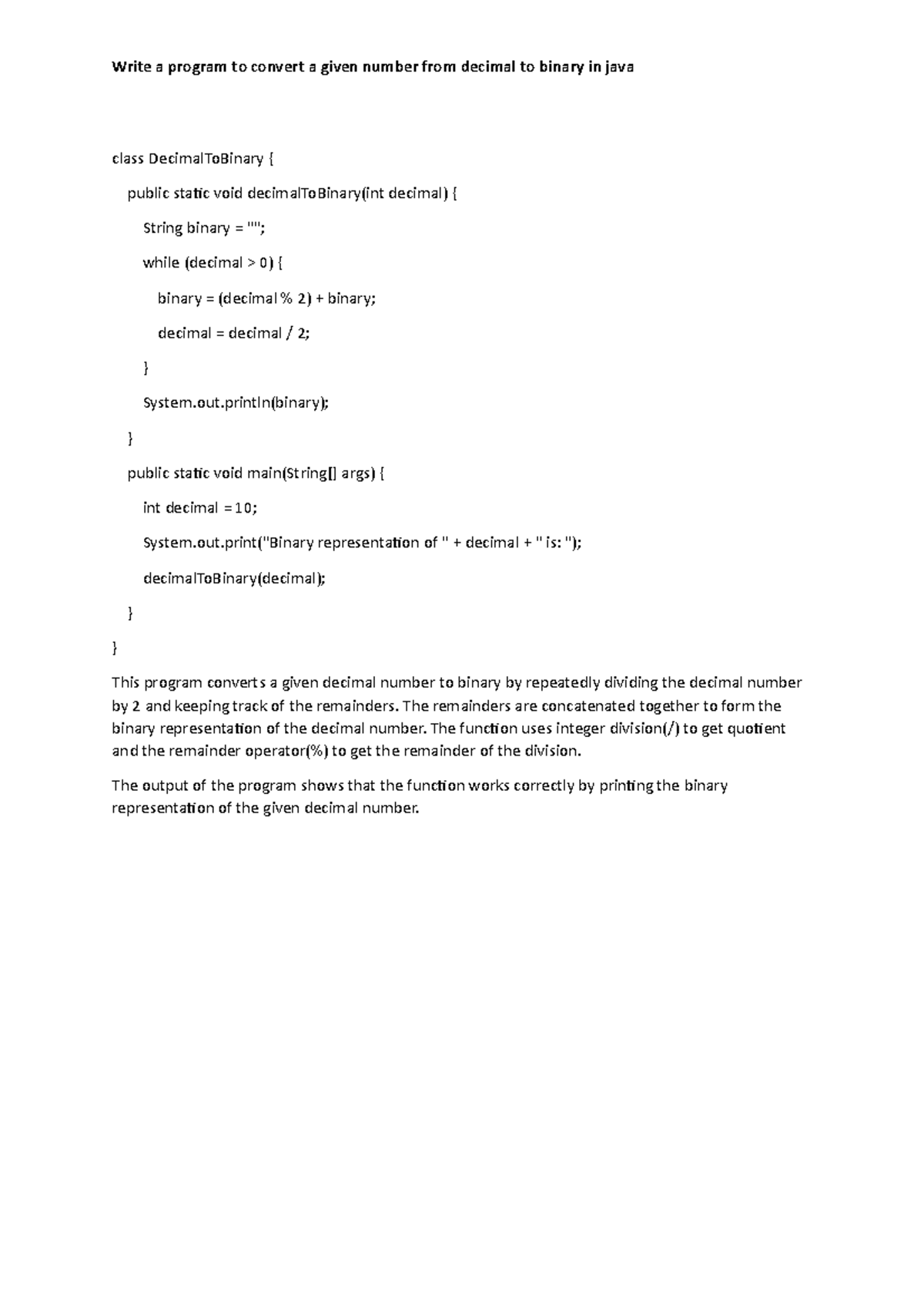 java-binary-write-a-program-to-convert-a-given-number-from-decimal-to