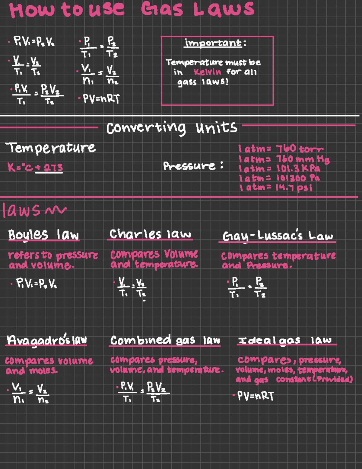 Chemistry 5 - applying gas laws - How to use Gas Laws • Pi i - Pak •t÷ ...