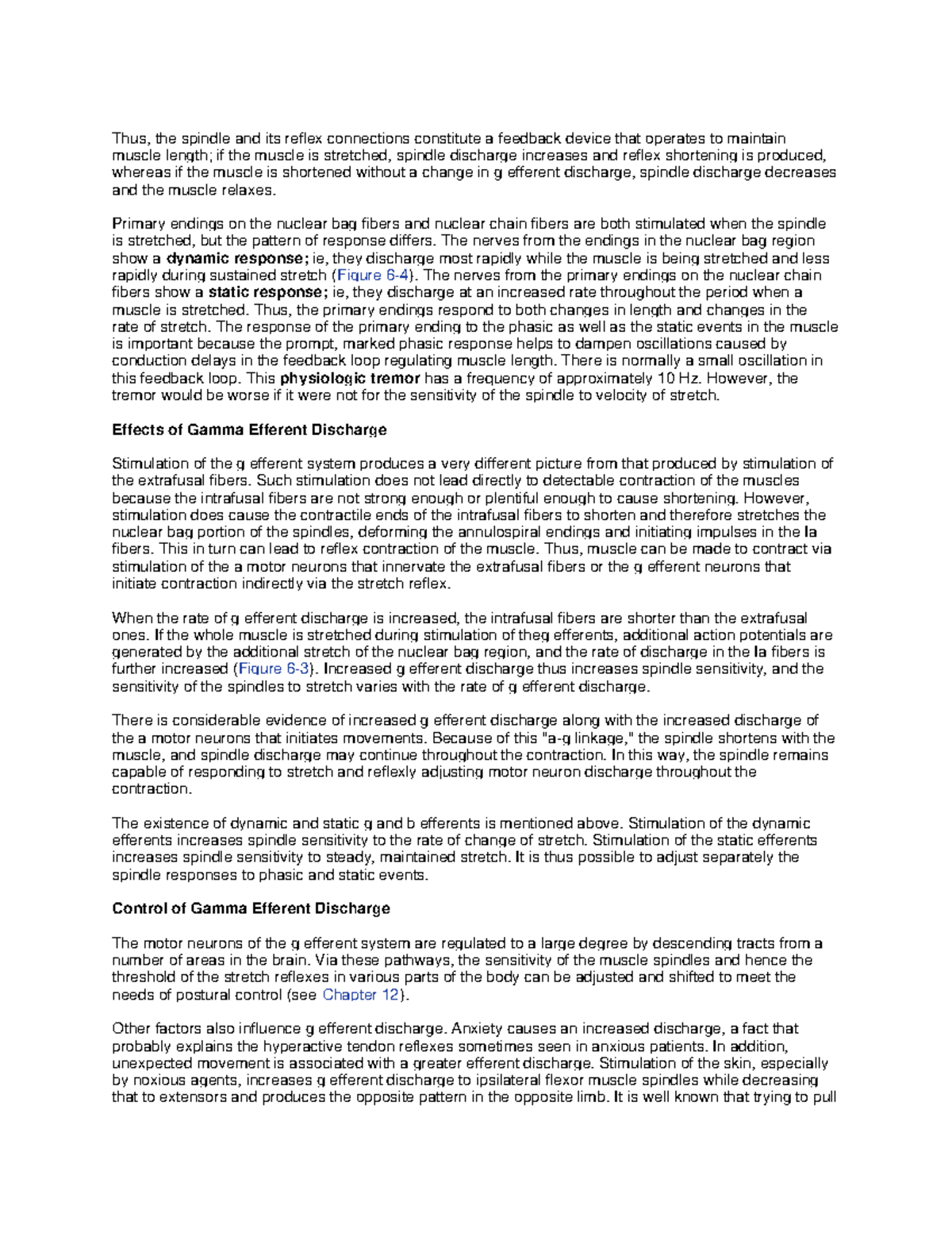 Review of Medical Phys27030023 Thus, the spindle and its reflex