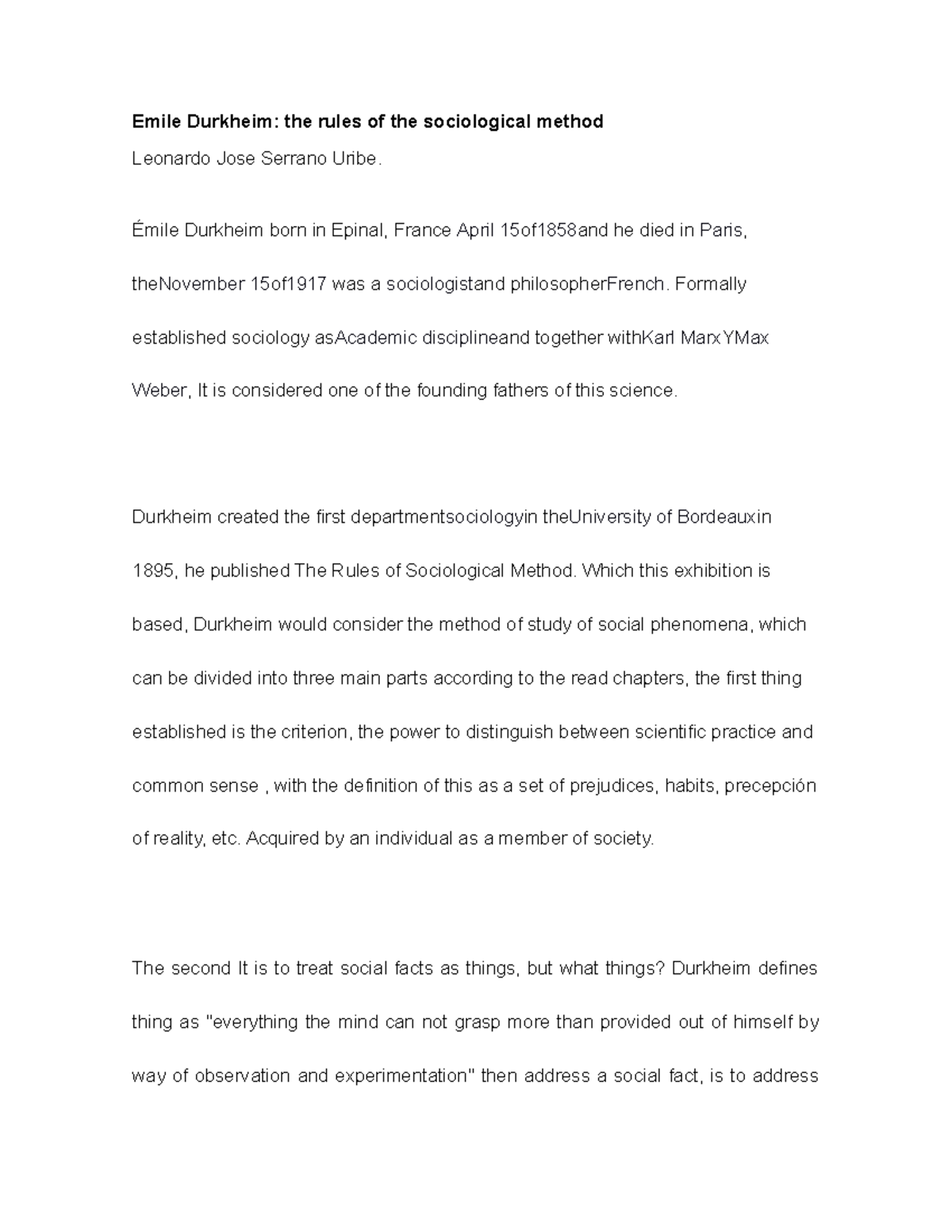 Emile Durkheim the rules of the sociological method - Émile Durkheim ...