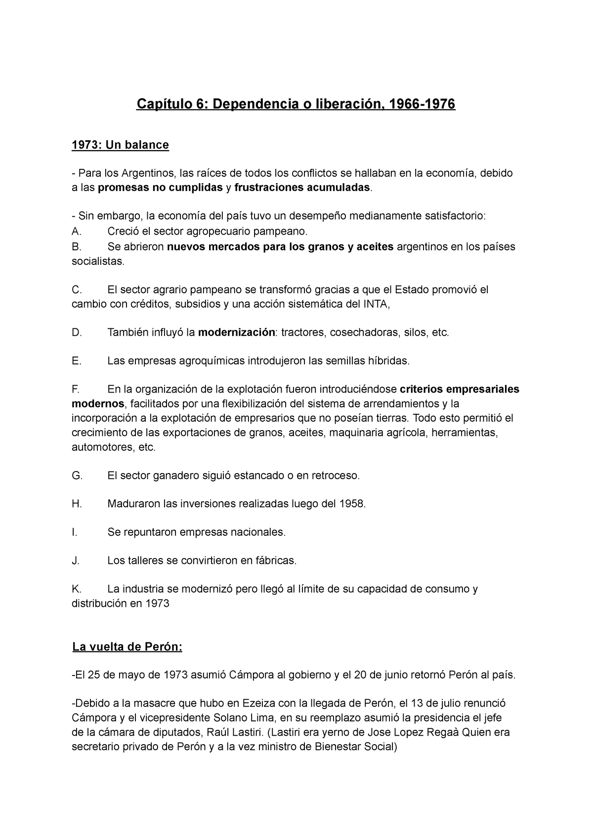 Breve Historia Contemporanea Argentina Cap 6 7 Y 8 Capítulo 6 Dependencia O Liberación 5872