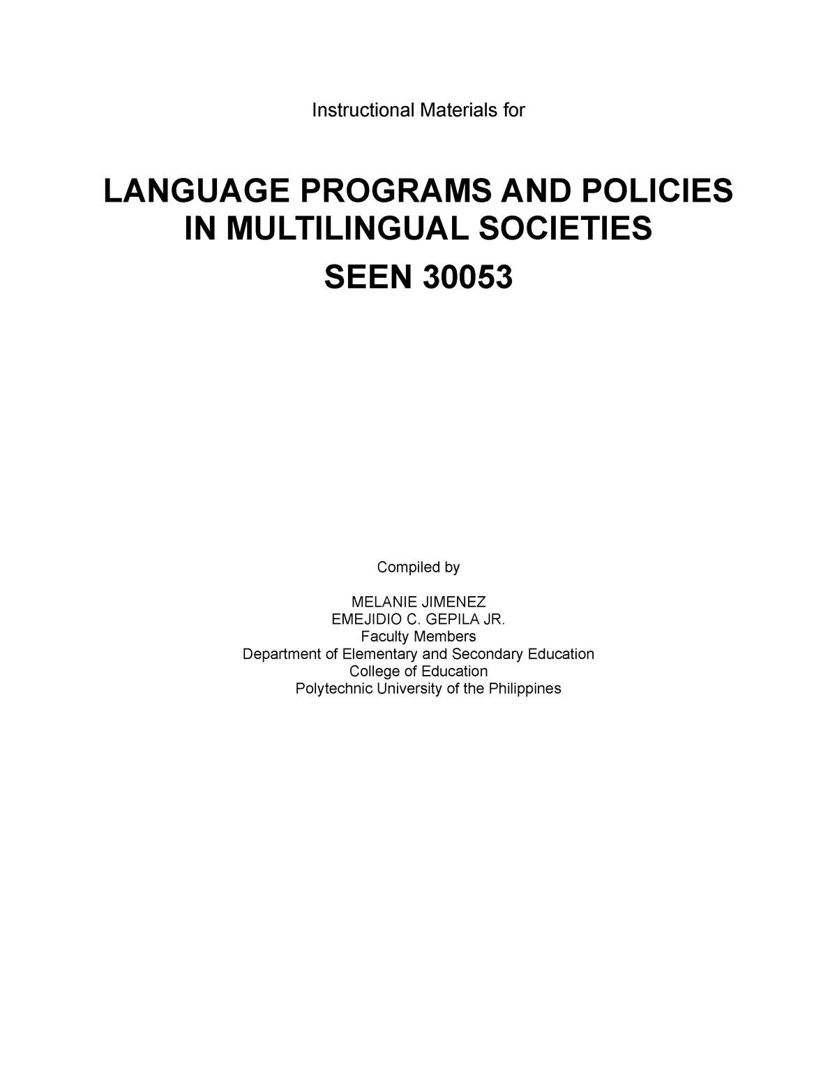 dissertation on language policy