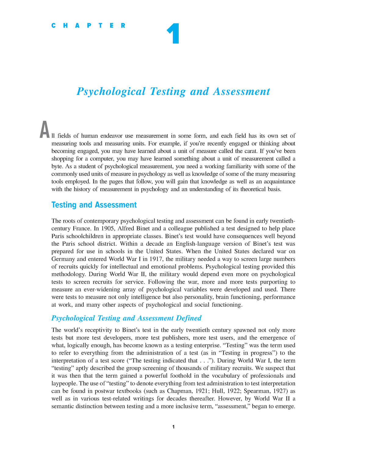 Psychological Testing and Assessment: An Introduction to Tests and