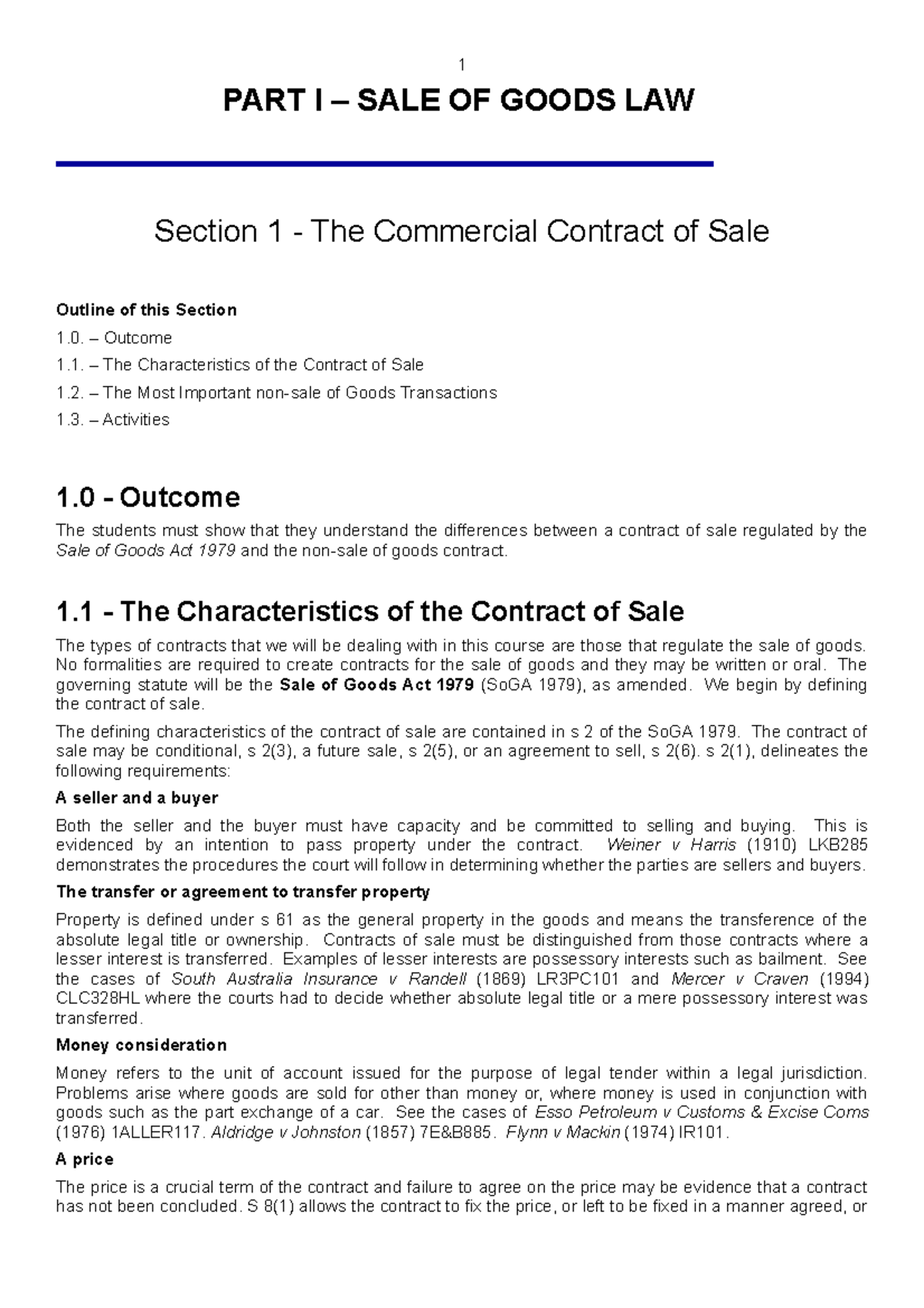 the-commercial-contract-of-sale-part-i-sale-of-goods-law-section-1