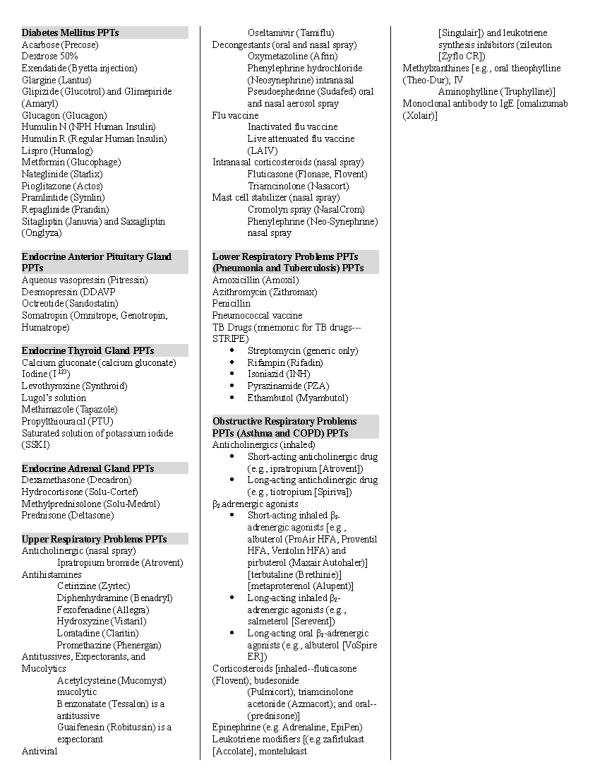 Pharm 2 Exam1 Medications - Diabetes Mellitus PPTs Acarbose (Precose ...