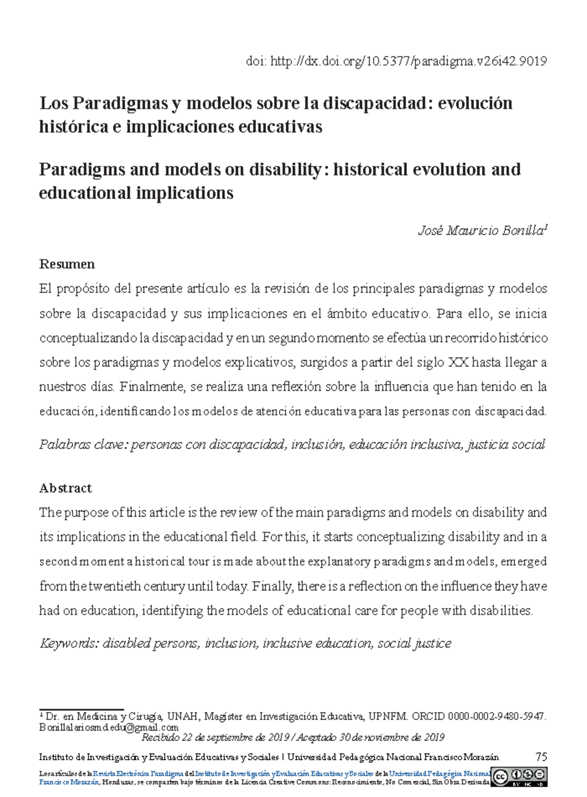 LOS Paradigmas Y Modelos Historicos EN Discapacidad - Los artículos de ...