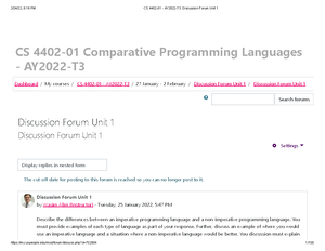 Unit 7 self 1 - Comparative Programming Languages Self-quiz - Started ...