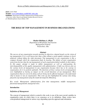 Pdf - Lecture Notes - Business Management: Back To Basics Edition: 1st ...