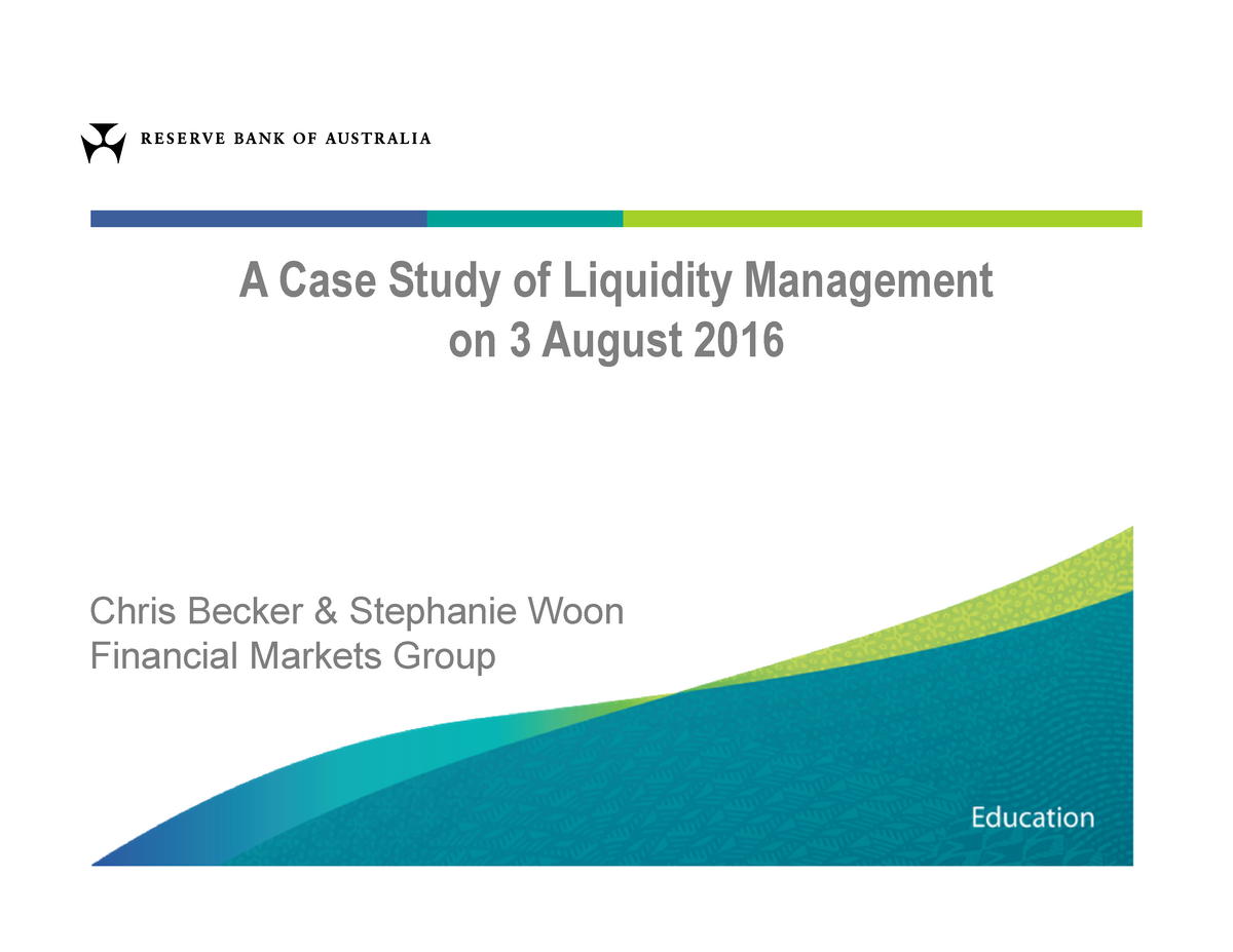 case study on liquidity analysis