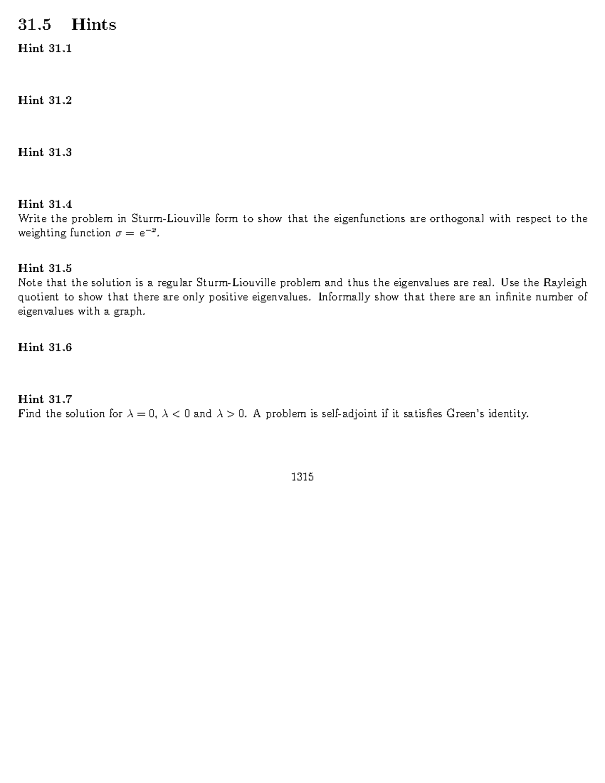 Advanced Mathematical Methods for Scientists and Engineers-269 - 31 ...