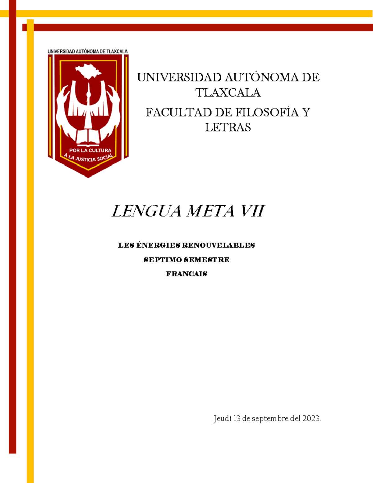 Energias - Información destacable en francés - UNIVERSIDAD AUTÓNOMA DE ...