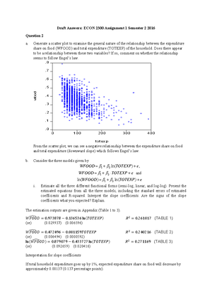 ECON2300 Lectures - Not Finished Lecture Notes - ECON2300 Lectures W ...