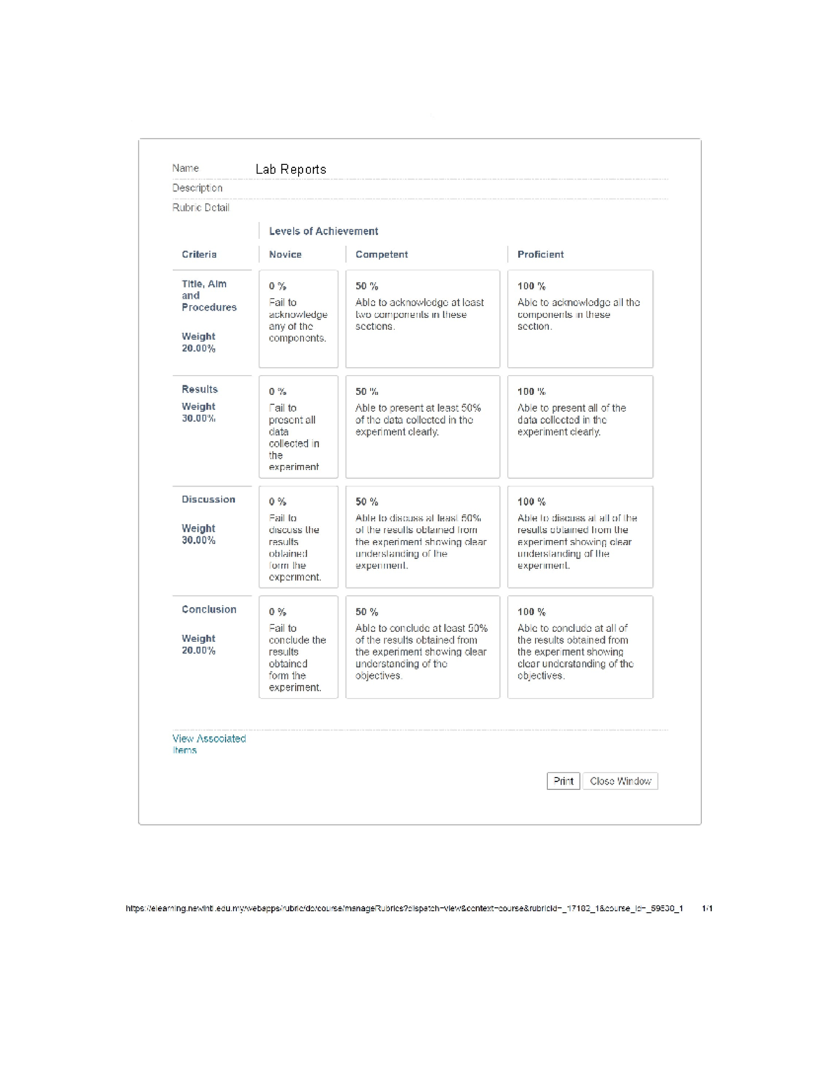 Lab Rubrics Bio 10 Lab Reports Studocu