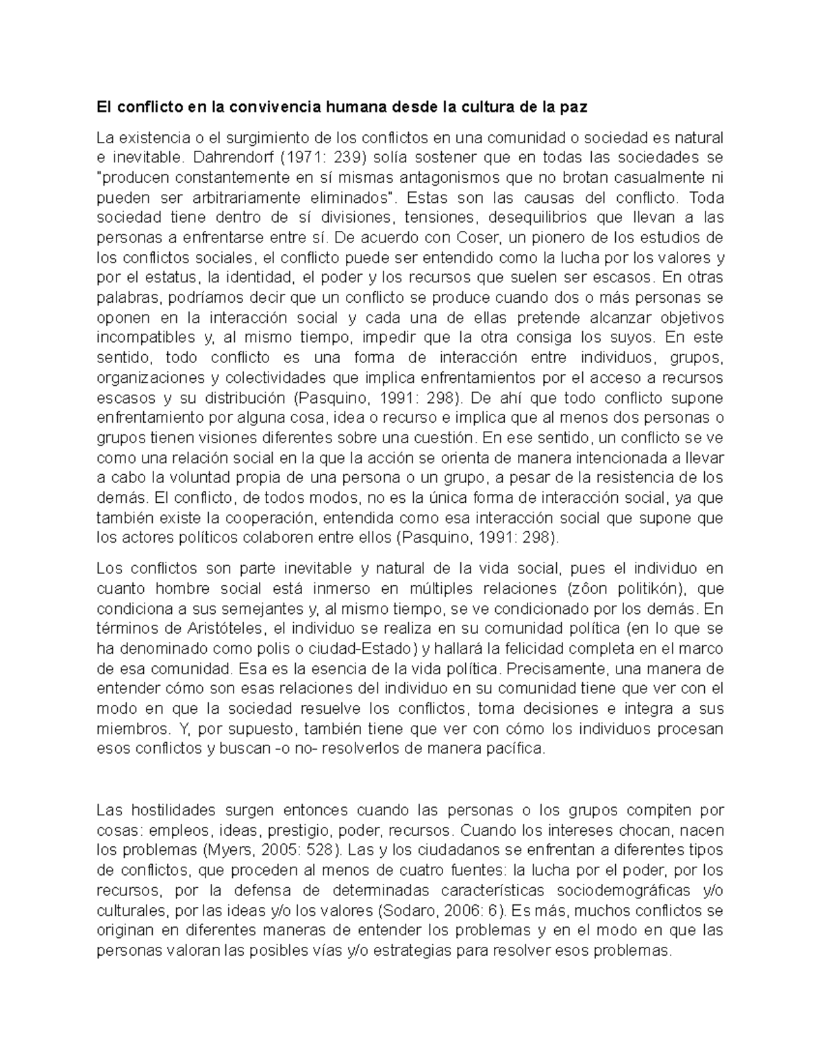 Temas de fce - xxxxx - El conflicto en la convivencia humana desde la ...