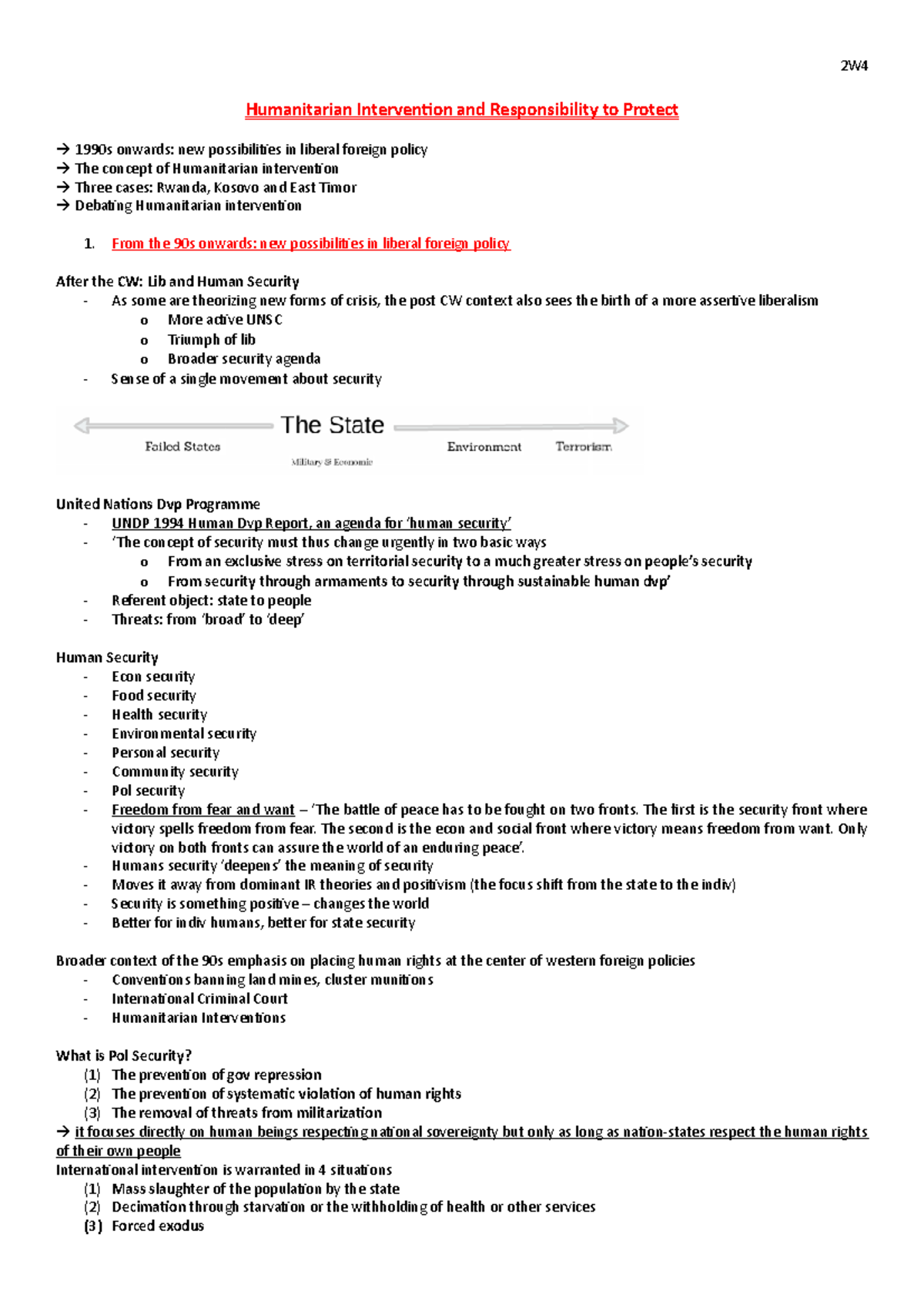 12. Hum. internvention and R2P - 2W4 Humanitarian Intervention and ...