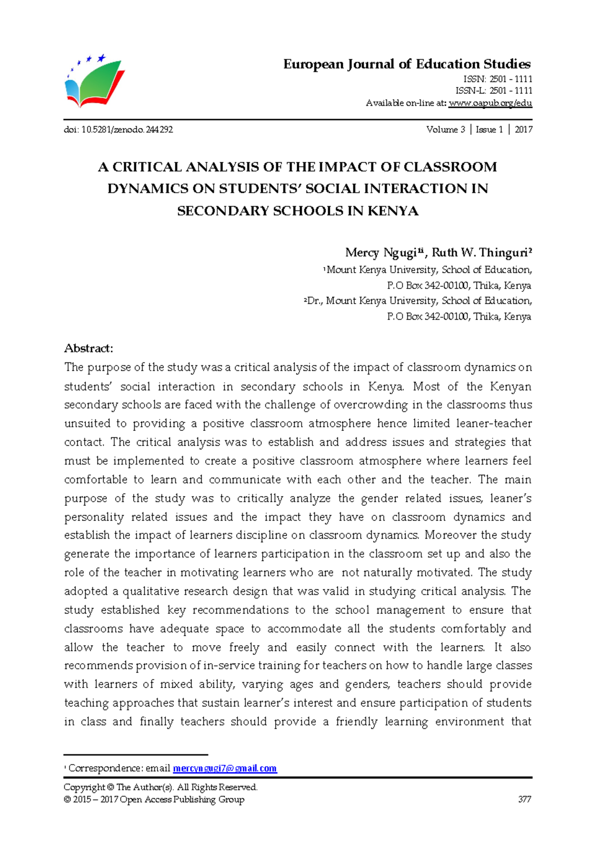 457 1736 2 PB - educational - European Journal of Education Studies ...