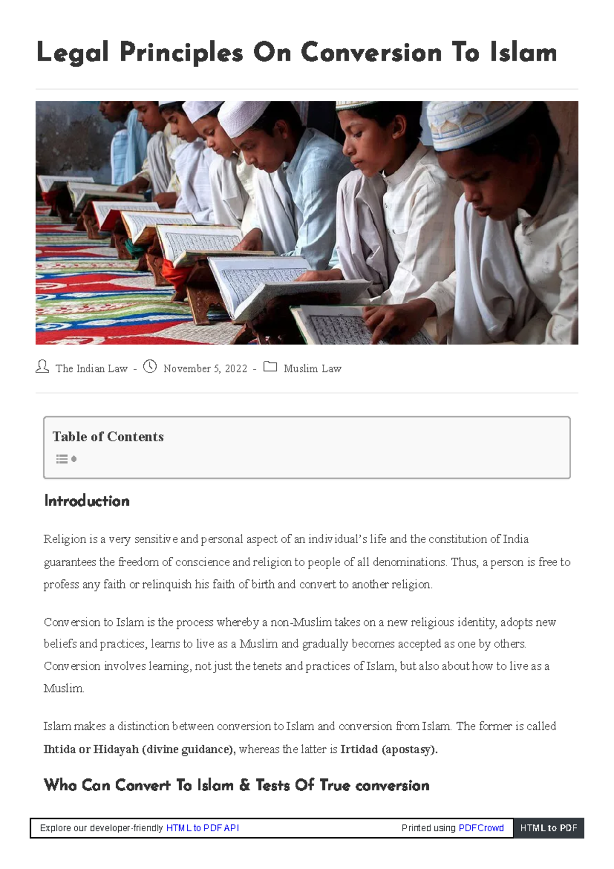 Theindianlaw in legal principles on conversion to islam text - Legal ...