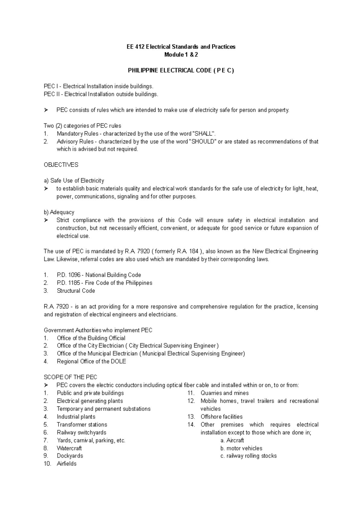 philippine-electrical-code-ee-412-electrical-standards-and-practices