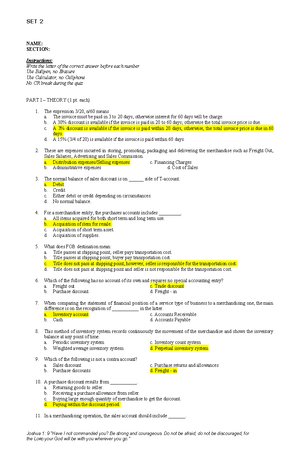 Quiz 2 Job Order Costing - Quiz 2: Job Order Costing Multiple Choice ...