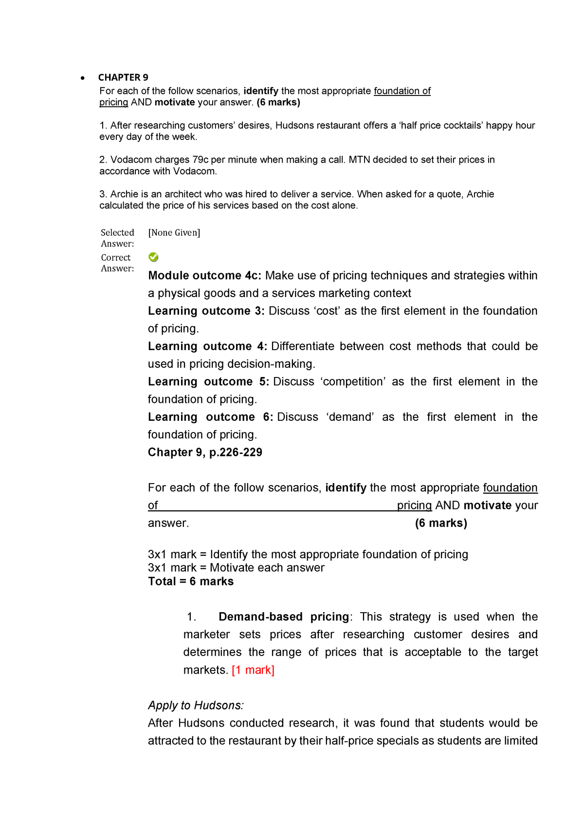 Bem120 Exam Study Notes Ch 9 & 8 Activities - • Chapter 9 For Each Of 