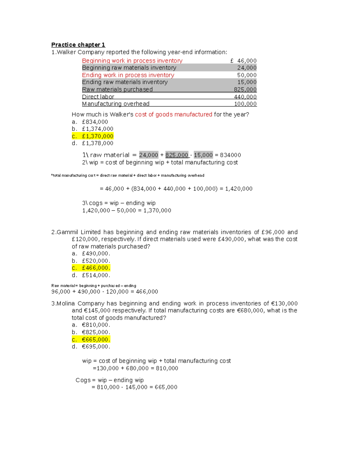 Solution Manual Detailed Of Chapters Of Weygandt Managerial Accounting ...