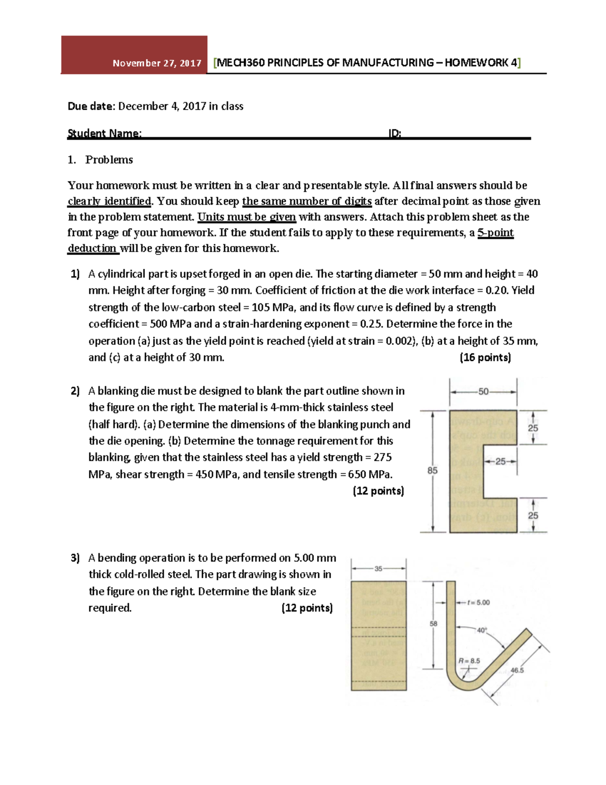 Homwork 4 - Homework 4 solutions for the year of 2017. - November 27 ...