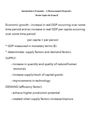 Intro To Macro Exam I Review - An Introduction To Economics – A ...