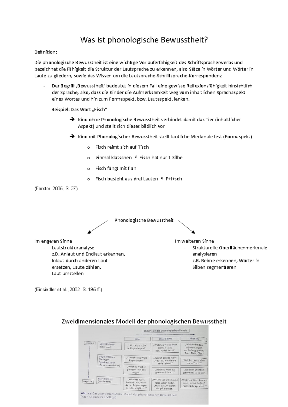 Was Ist Phonologische Bewusstheit Handout Phonologische Bewusstheit - Was ist phonologische Bewusstheit