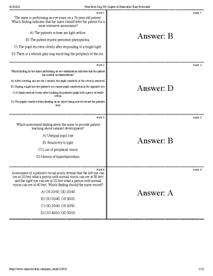 Med Surg EXAM 4 Chapter 21 flashcards - To decrease the risk for future ...
