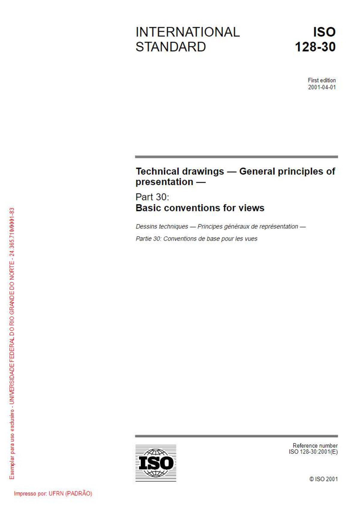 ISO 128-30 - ISO - Transmissão de Calor - Studocu