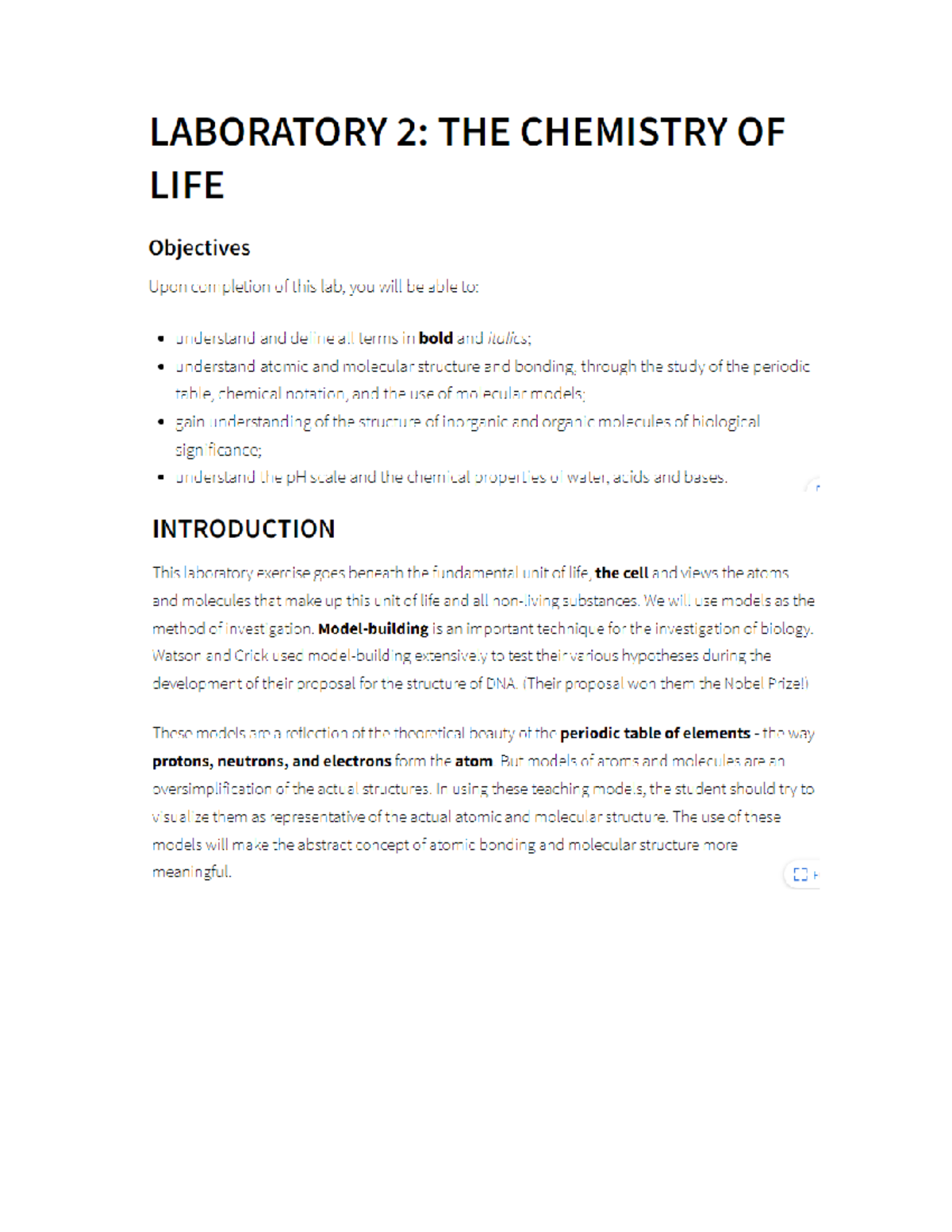 Lab chemistry of life Some lab reports and how to write a lab report