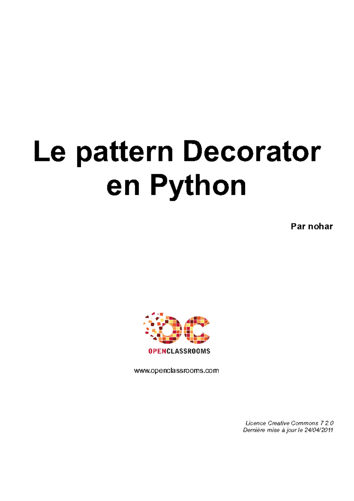 le pattern decorator en python - Le pattern Decorator en Python Par ...