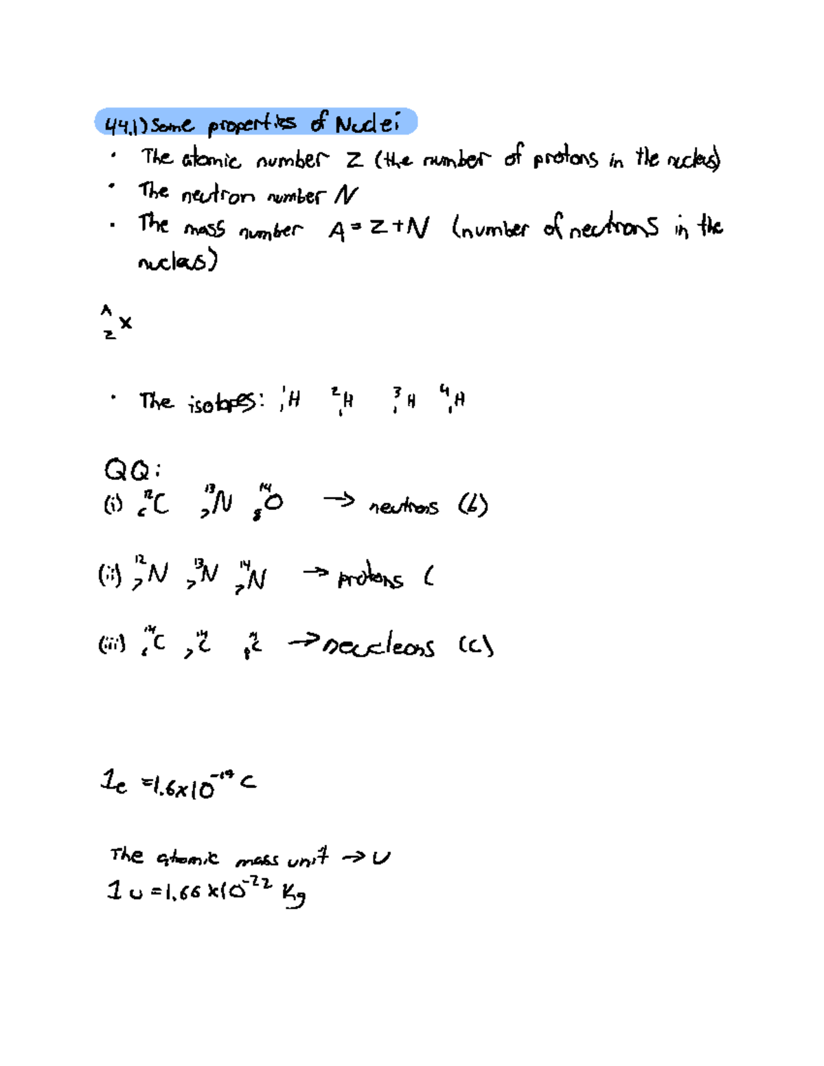 Chapter 44 - some properties of Nuclei Theatomic number 2 the number of ...