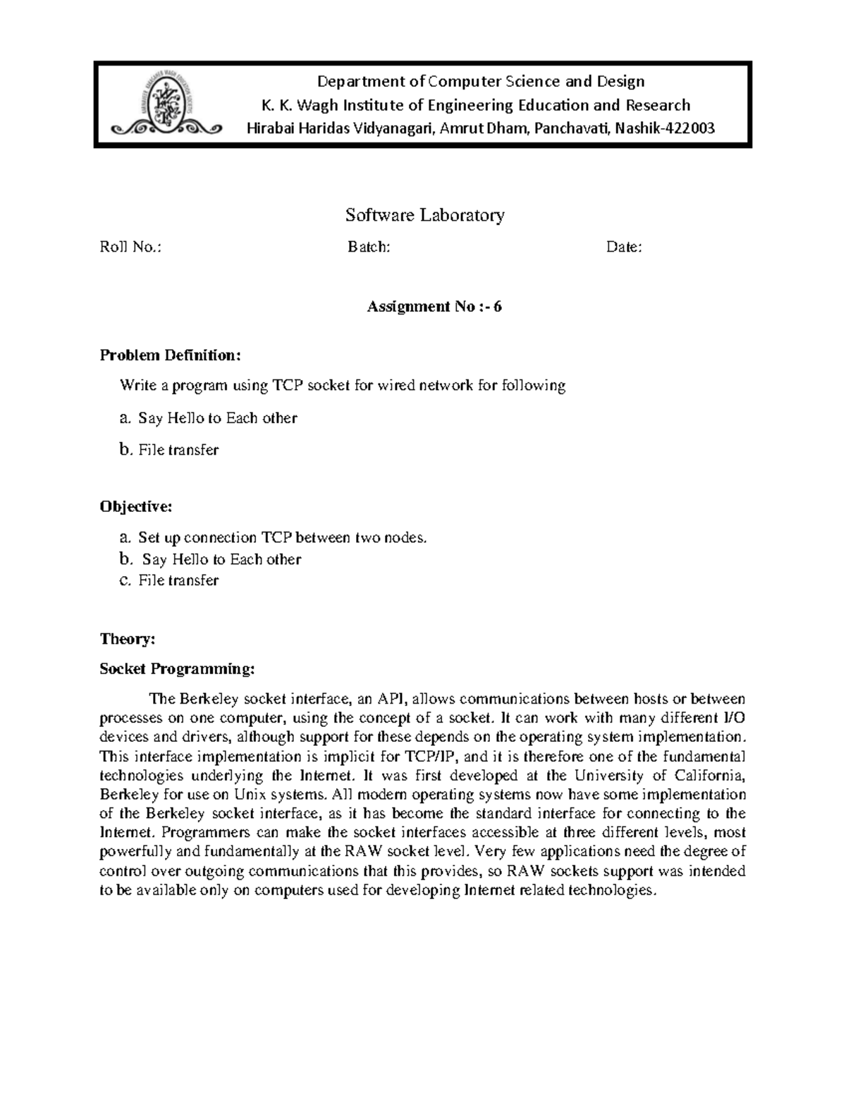 Software managment-6 - Department of Computer Science and Design K. K ...