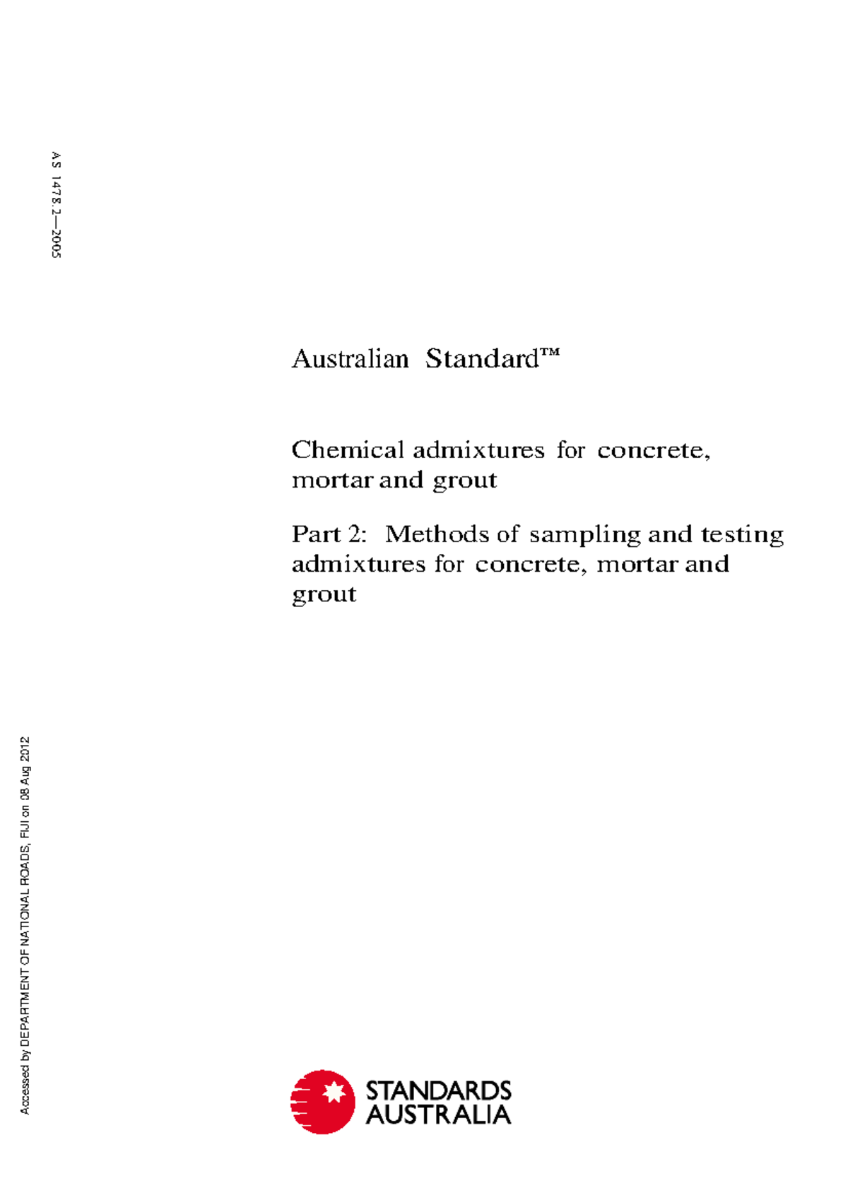 Toaz - wedq - A S 147 — 2005 Australian Standard™ Chemical admixtures ...