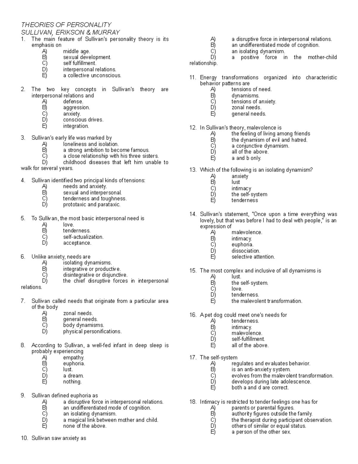 Sample/practice exam 14 November 2018, questions - THEORIES OF ...