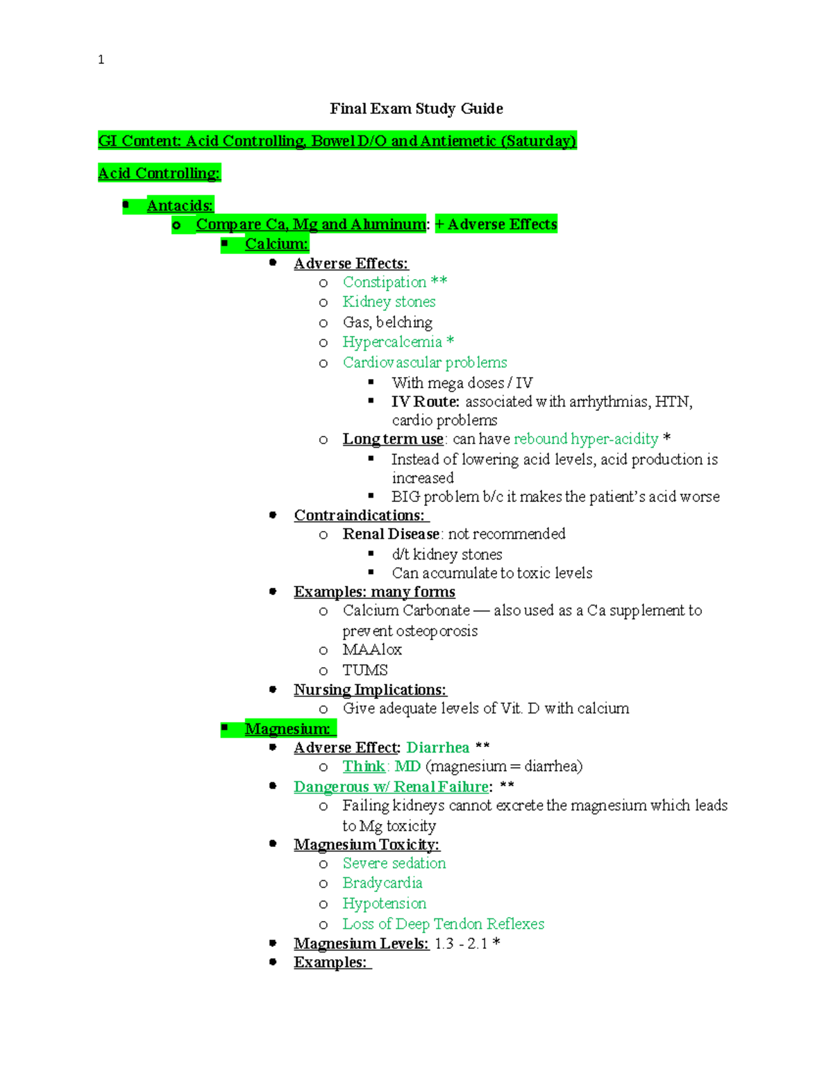 Final Exam Study Guide - exam material - very helpful - Final Exam ...