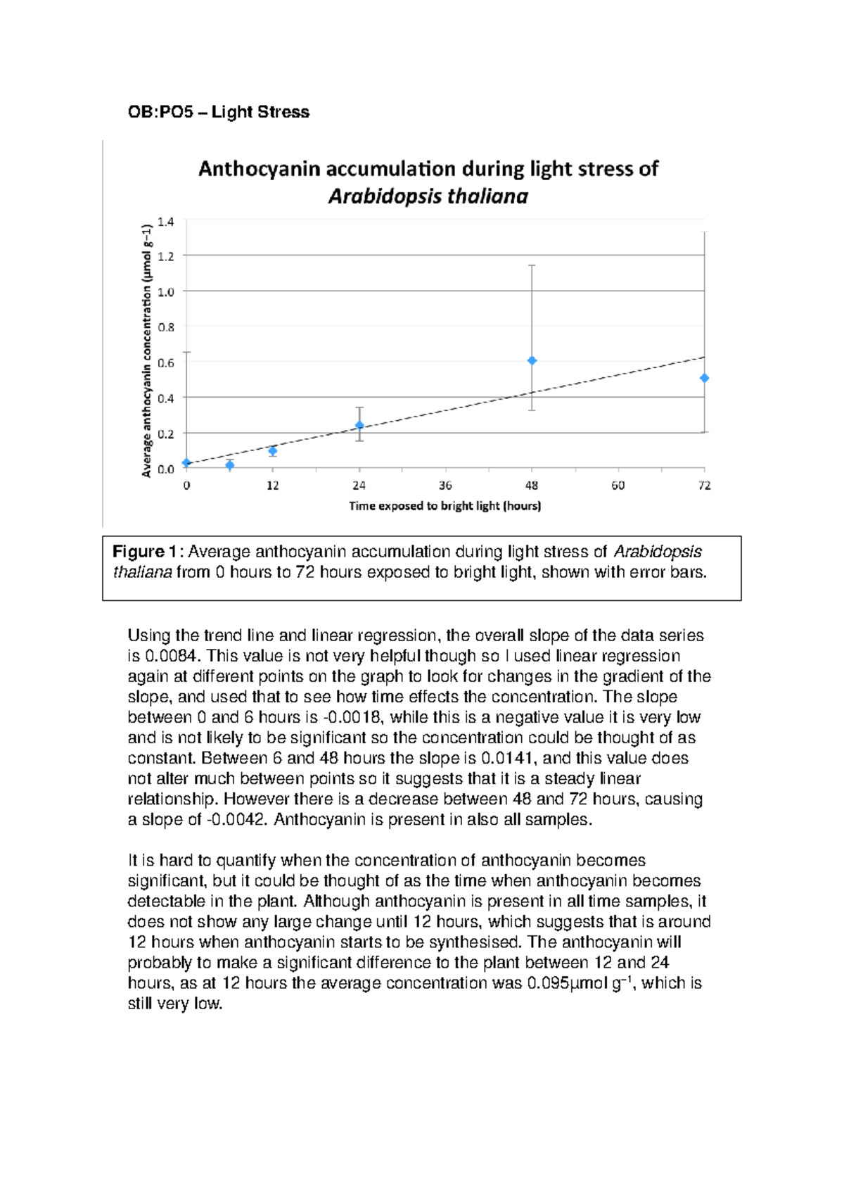 Light Stress in Arabidopsis Imperial Studocu