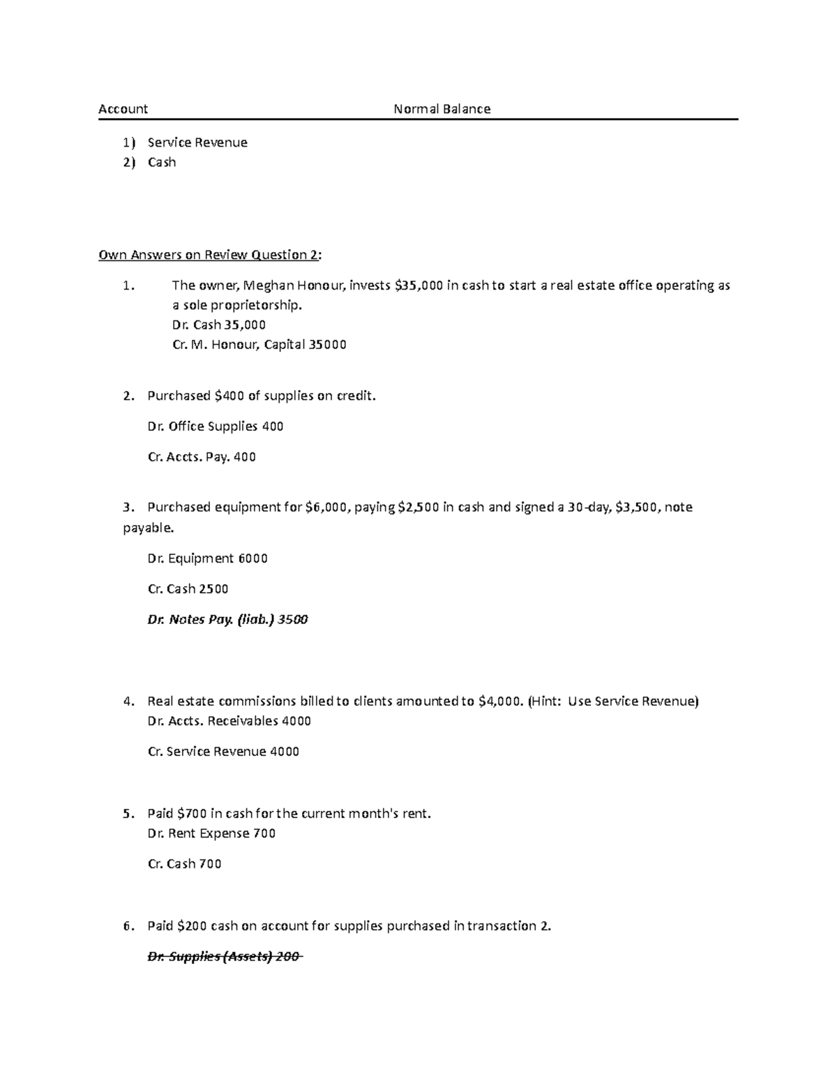 Final Exam - Practice Questions and Reviewer - Account Normal Balance 1 ...
