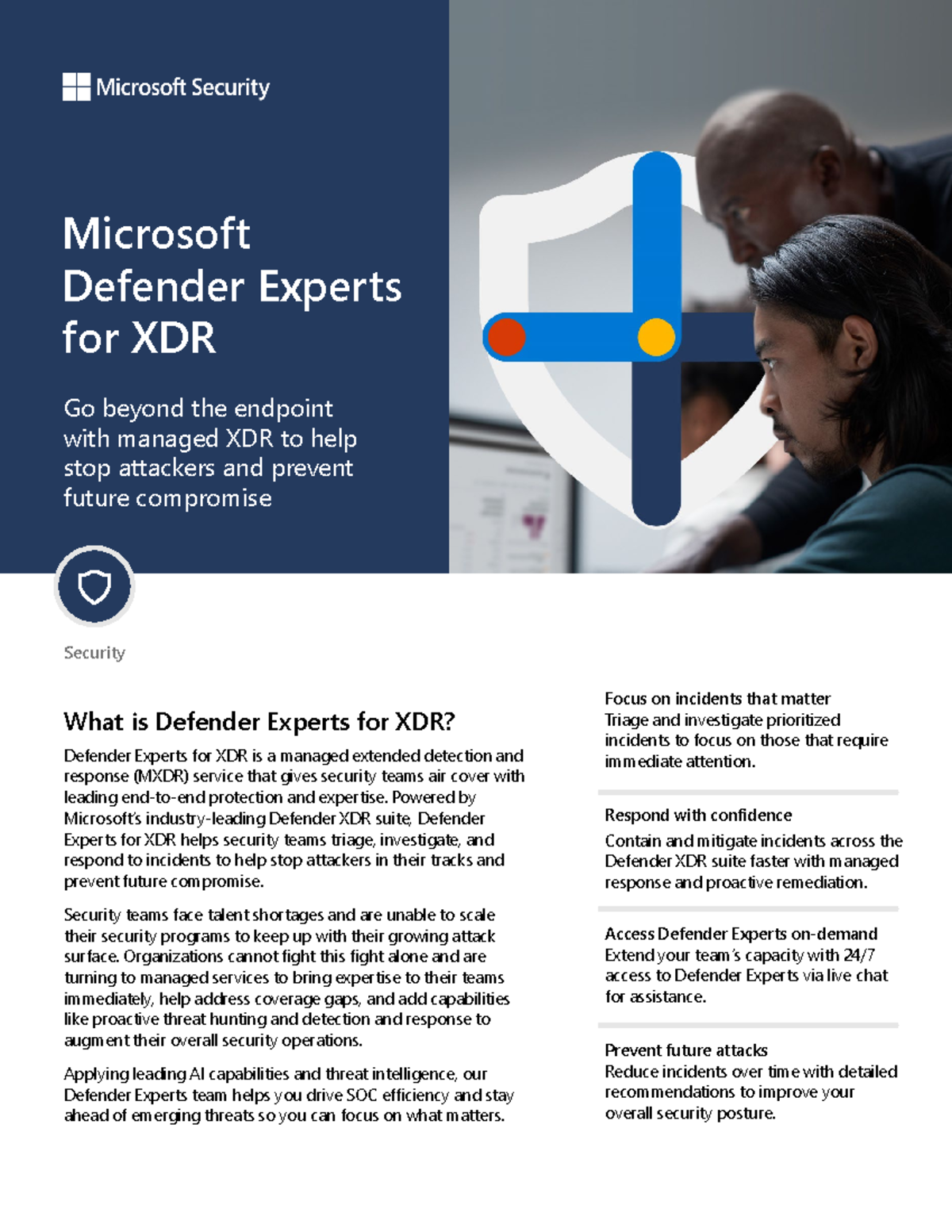 MS Datasheet Defender Experts XDR - Focus On Incidents That Matter ...