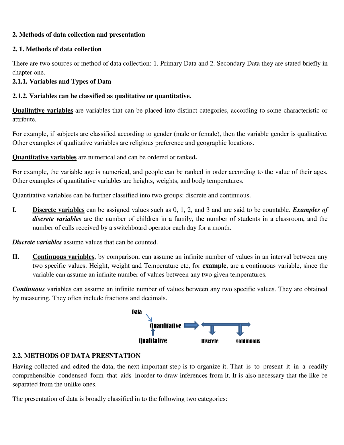 CH-2 CS - ALL CHAPTER - 2. Methods Of Data Collection And Presentation ...