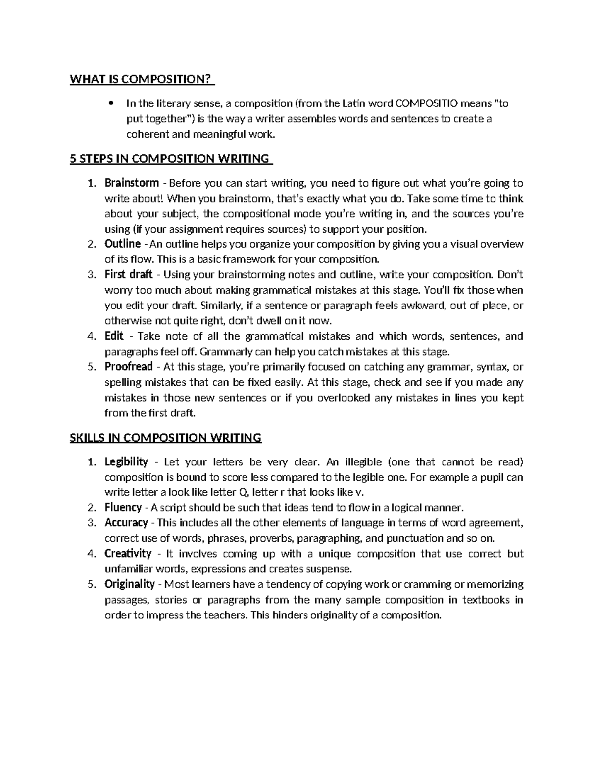 WHAT-IS- Composition - English Literature Profieciency - WHAT IS ...