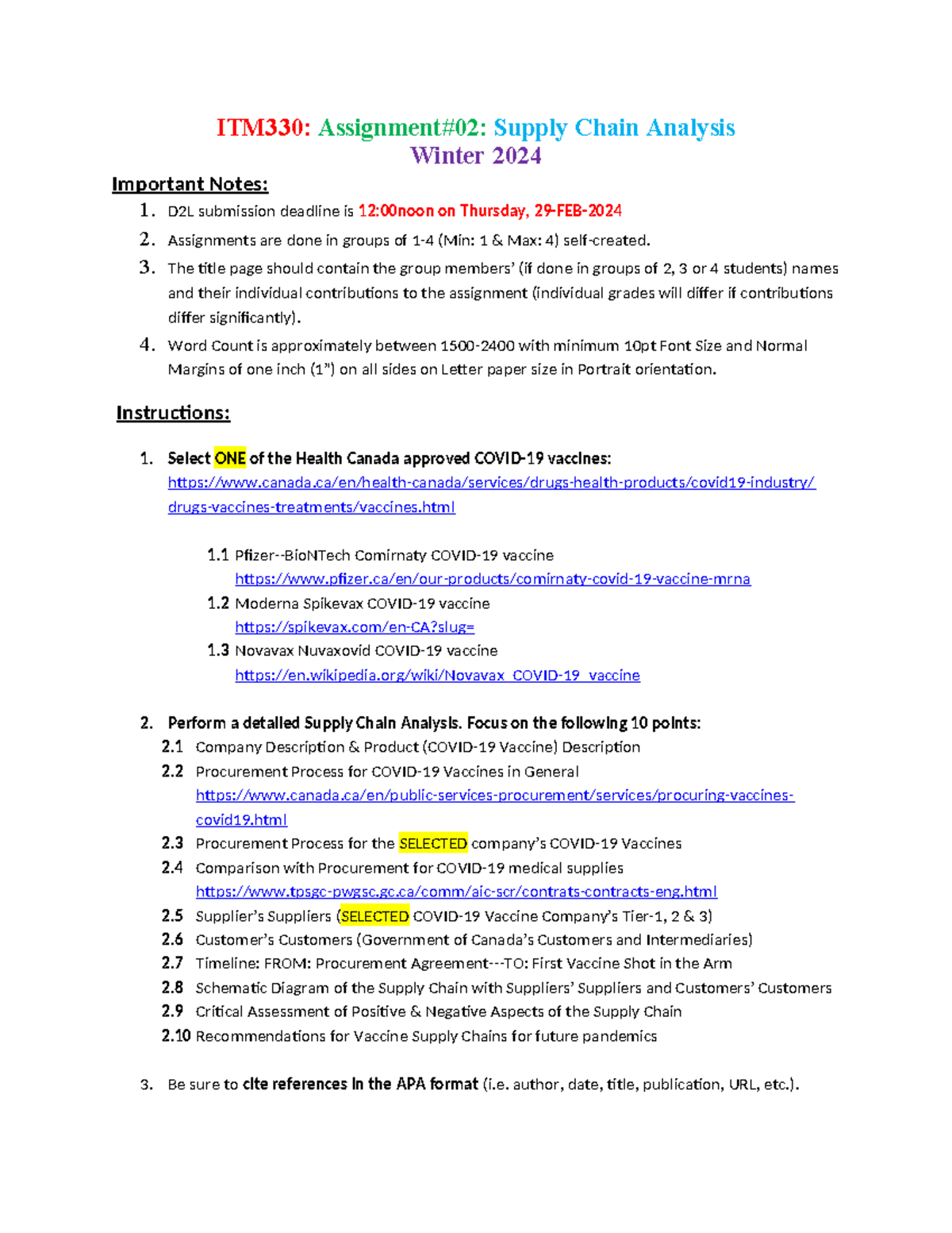 ITM330-W2024-Assignment#02 with Grading Rubric-ver01 - ITM330 ...