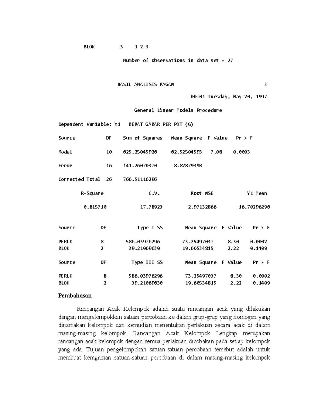 FILE Gabungan Laporan Senior-7 - BLOK 3 1 2 3 Number Of Observations In ...