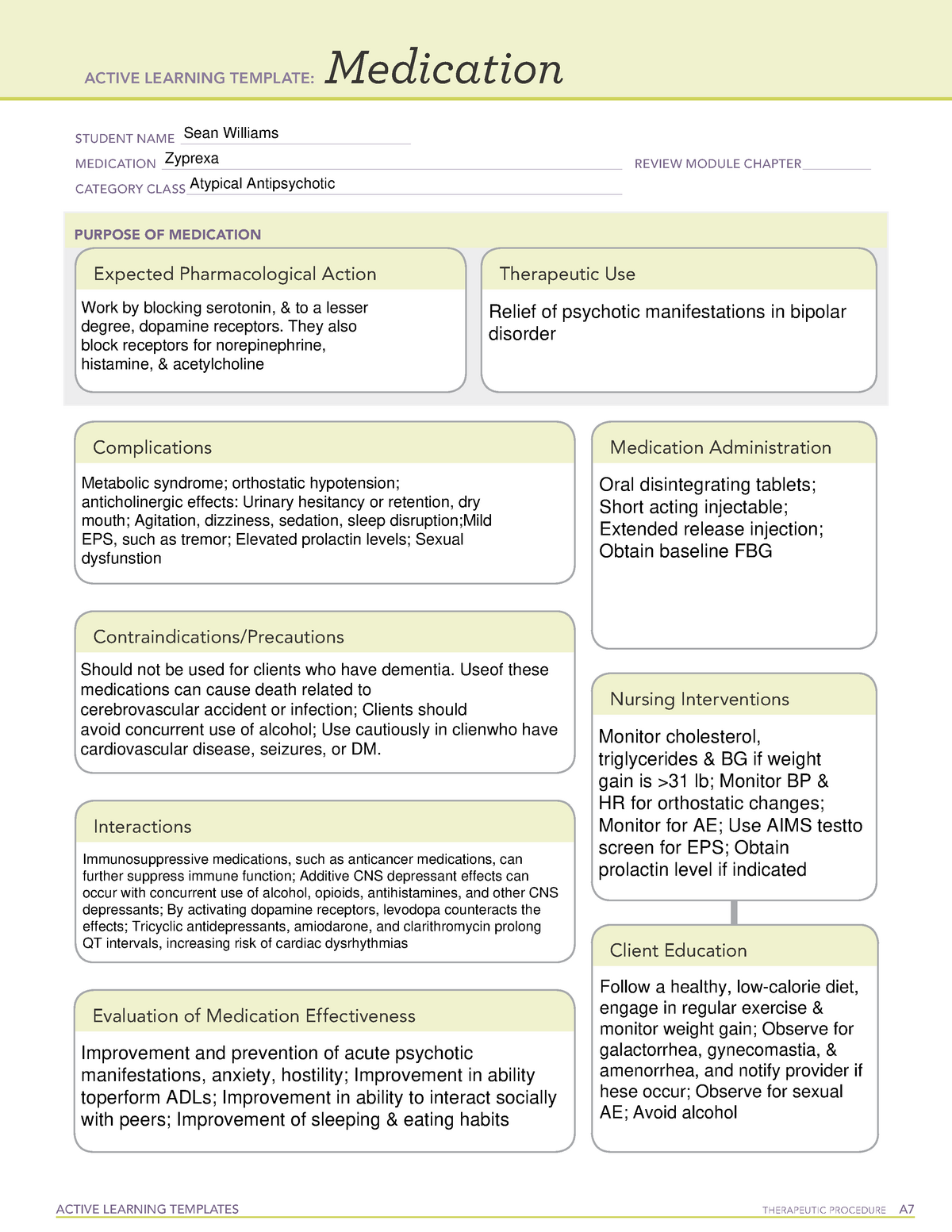 Ati Medication Aspirin Active Learning Templates Ther vrogue co