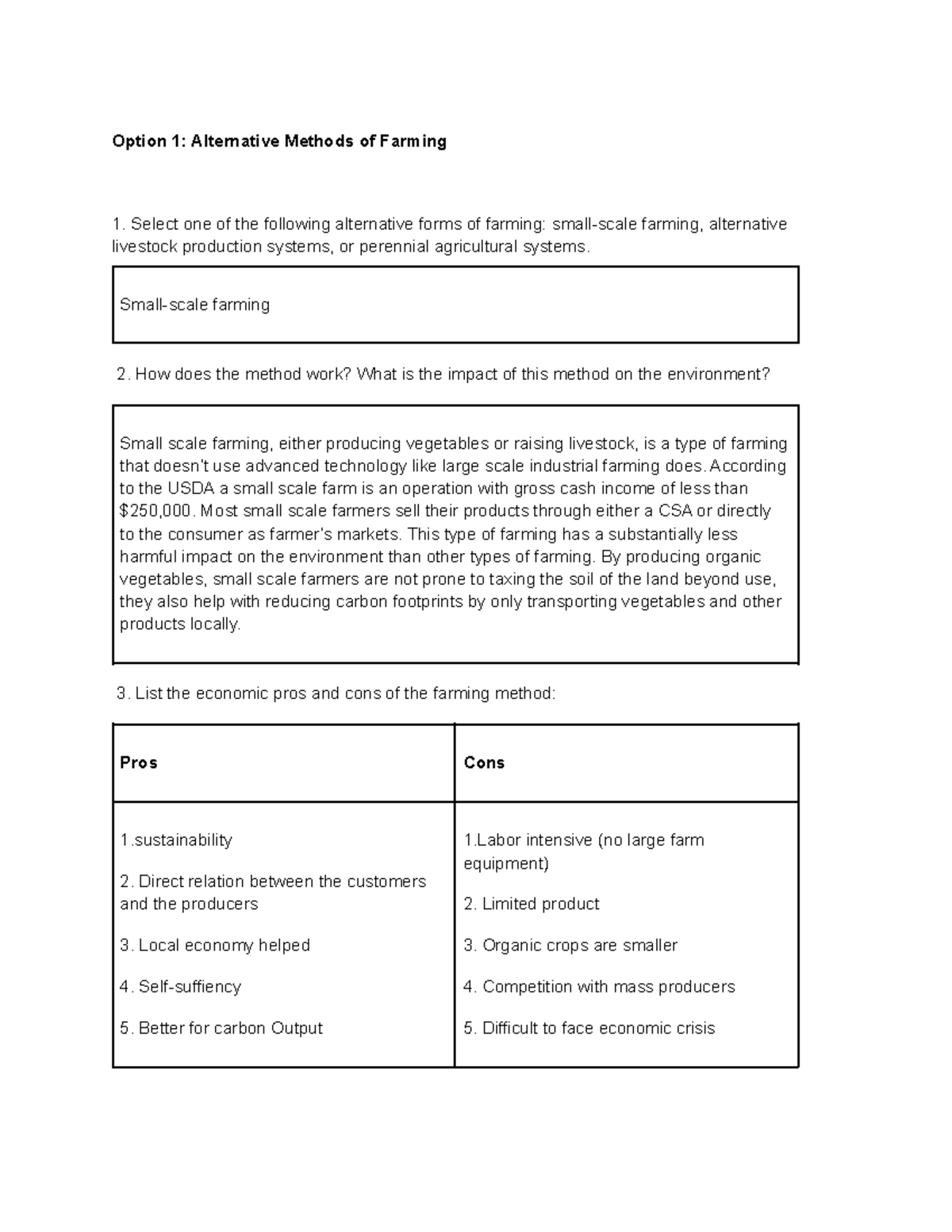 Env 101 Module Two - Mod Two - Option 1: Alternative Methods Of Farming ...